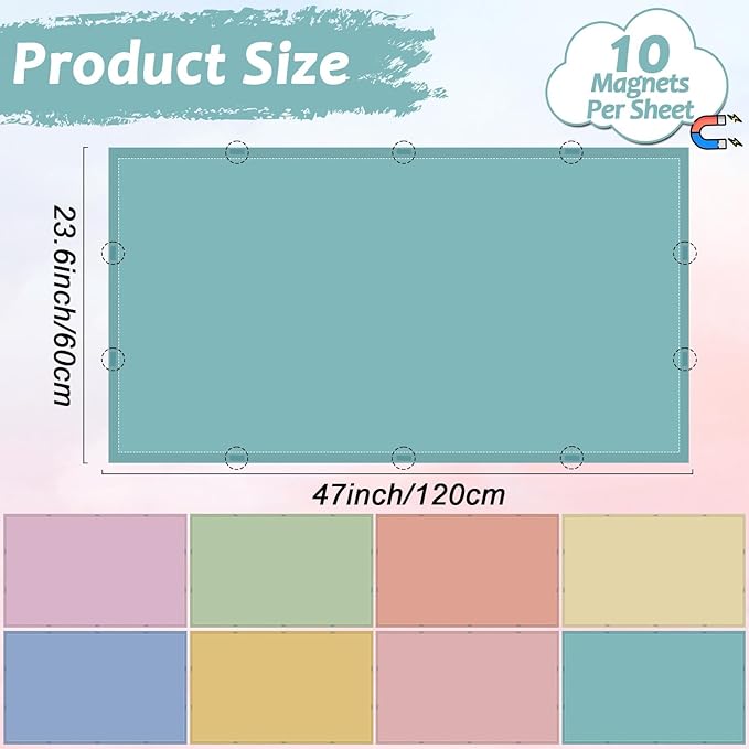 8 Pcs Fluorescent Light Covers with 80 Magnets Decorative for Classroom Ceiling Light 4 x 2 Feet Magnetic Light Covers Filter Easy Install for Office Hospitals & Home Drop Ceiling Supplies (Boho Pure)