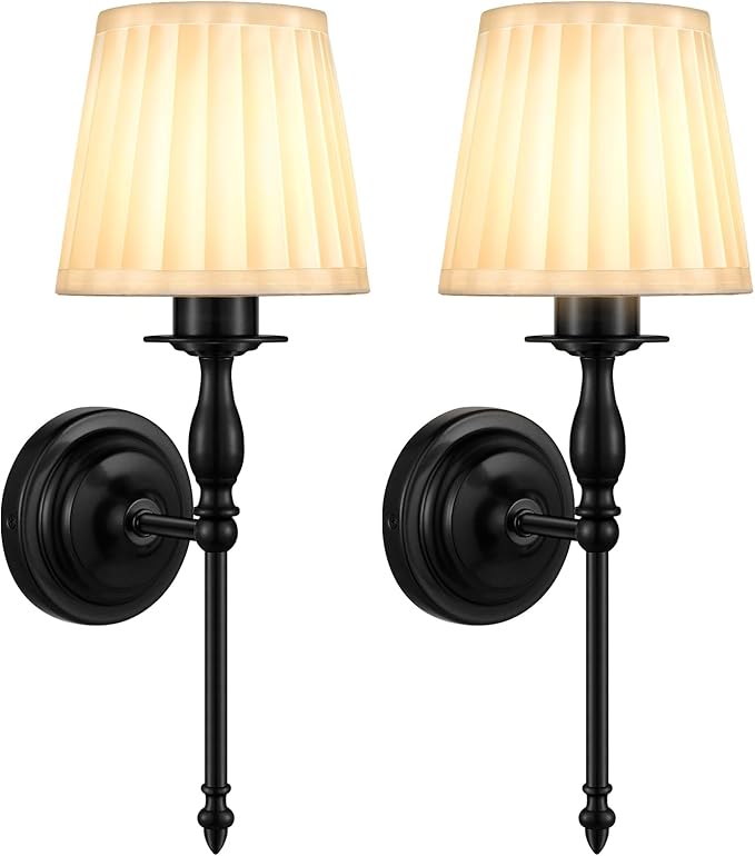 10000mAh Battery Operated Wall Sconce Set of 2,Rechargeable Wall Sconces set of Two,Vintage Black Sconces Wall Decor,Wireless Wall Lamp,Cordless Wall Lights Living Room Bedroom (Not Peel and Stick on)