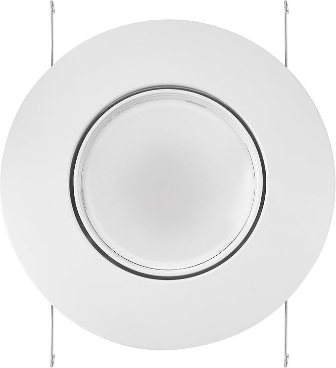 Maxxima 5 in. and 6 in. Rotatable LED Retrofit Downlight Gimbal, 1100 Lumens, 11 Watts, 5 CCT 2700K/3000K/3500K/4000K/5000K, Dimmable, Plastic White Trim