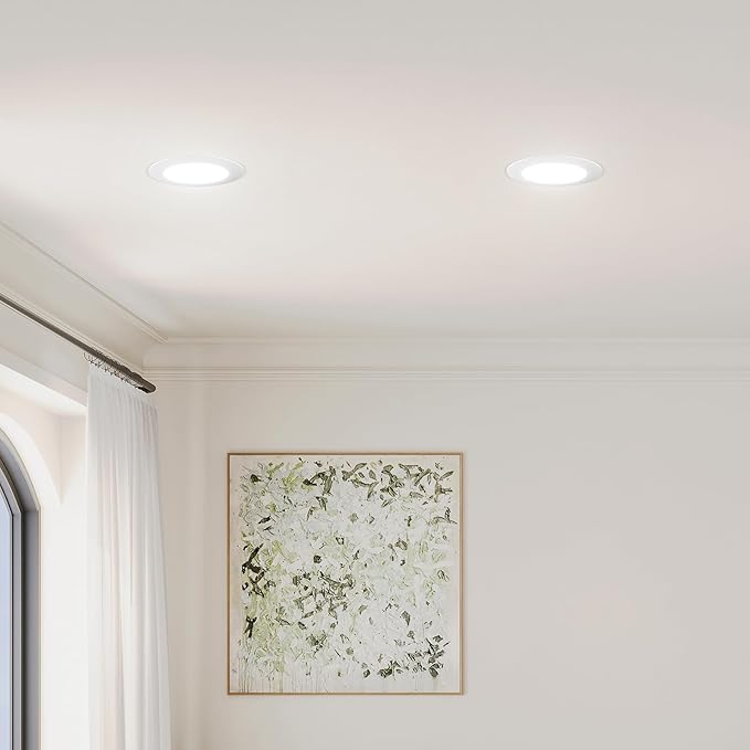 Amico Recessed Lighting 4 Inch, 12 Pack 5CCT Flat LED Can Lights, 2700K/3000K/4000K/5000K/6000K Selectable, 7W=60W, 700LM Brightness, Retrofit Installation - ETL & FCC, White