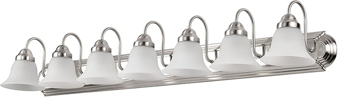 Nuvo Lighting 60/3283 Traditional Seven Light Vanity from Ballerina Collection in Pwt, Nckl, B/S, Slvr. Finish