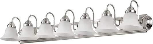 Nuvo Lighting 60/3283 Traditional Seven Light Vanity from Ballerina Collection in Pwt, Nckl, B/S, Slvr. Finish