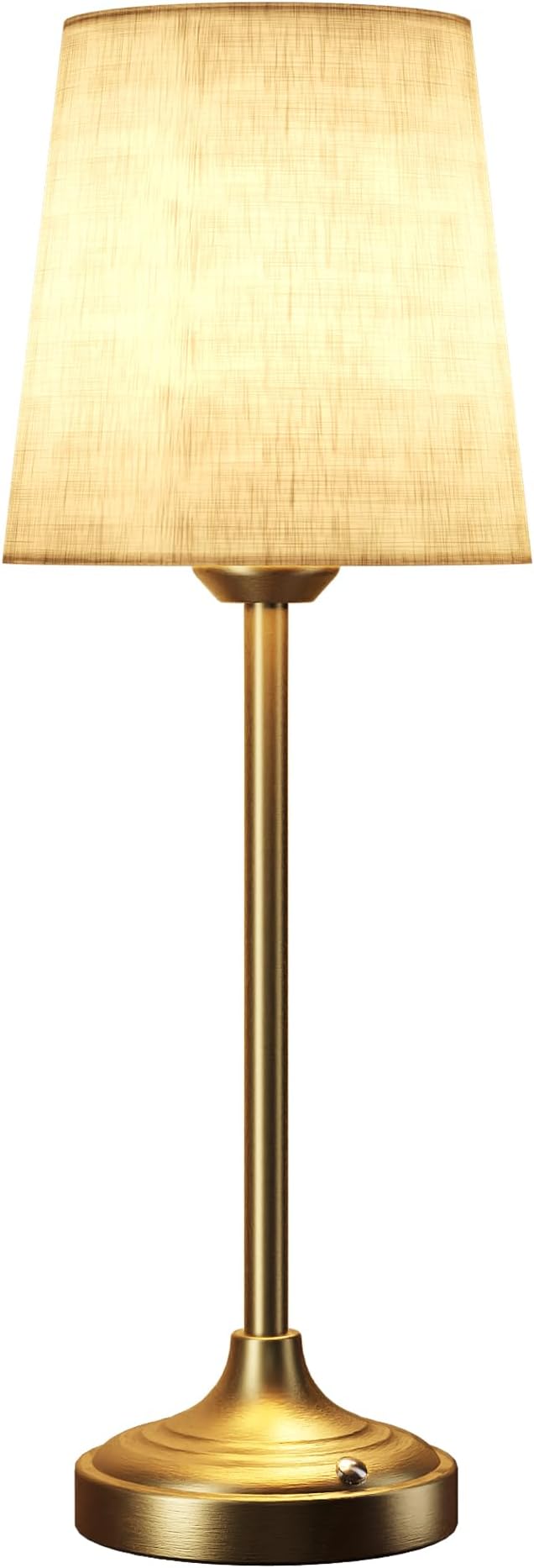 Battery Operated Lamp, 8000mAh, Ambient Light, Touch Control, Dimmable, Portable, 2700K, LED, Wireless, Rechargeable, Battery Operated, Desk Lamp, Kitchen Lamp, Fabric Shade, for Dining Room, Bedroom
