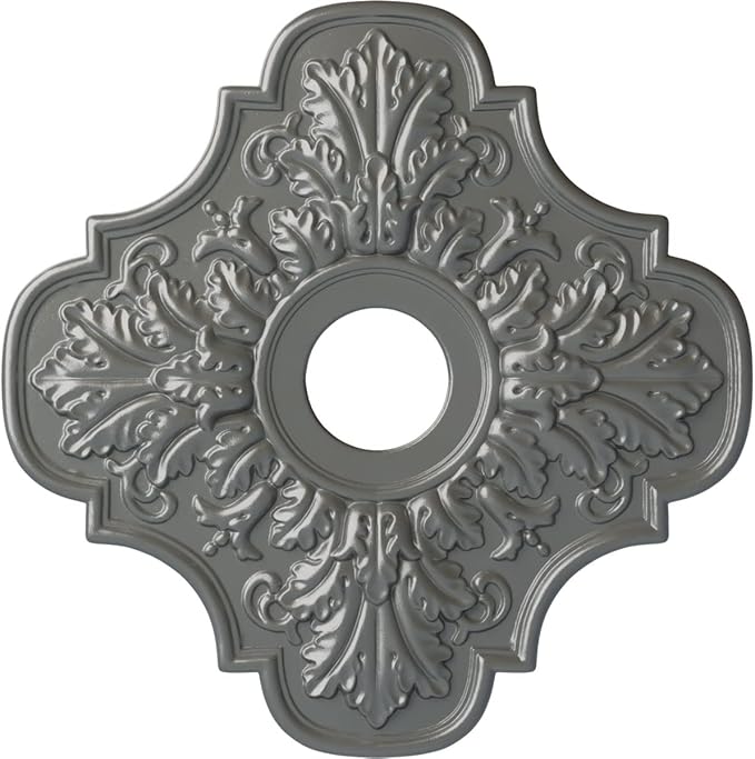 Ekena Millwork CM17PESLSDecorative Ceiling Medallions Modeled After Original Historical Patterns & Designs, Silver