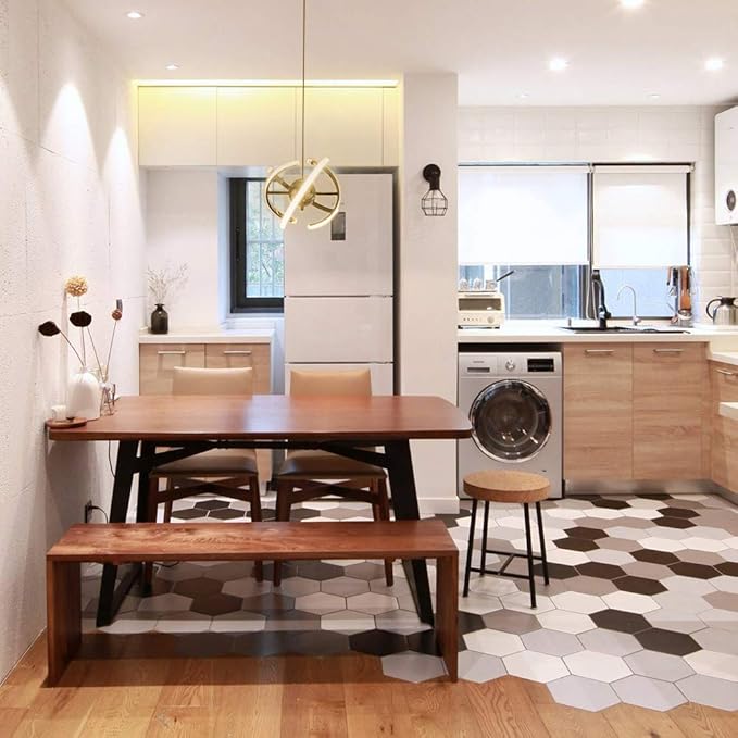 ELINKUME 23W LED Pendant Light, Modern Chandelier Ceiling Light Fixture, AC 220V 4000K Natural Light, Tube & Cord Adjustable