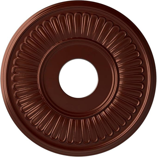 15 3/4"OD x 3 7/8"ID x 3/4"P Berkshire Ceiling Medallion (Fits Canopies up to 7"), Hand-Painted Antique Copper