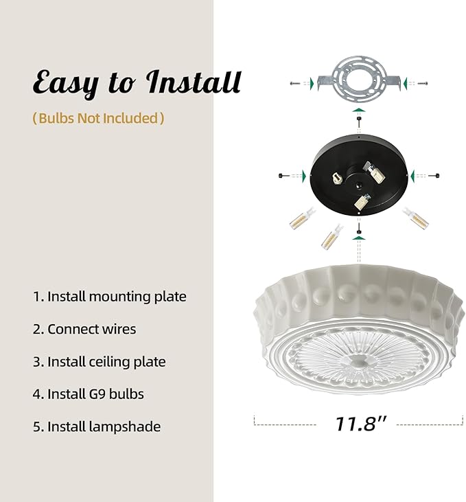 Milk Glass Schoolhouse Ceiling Light - Small 12 Inch Vintage Mid Century Modern Flush Mount Lighting Fixtures - Antique Art Deco Lamp for Hallway Bedroom Kitchen Entryway Laundry Foyer Bathroom Hall