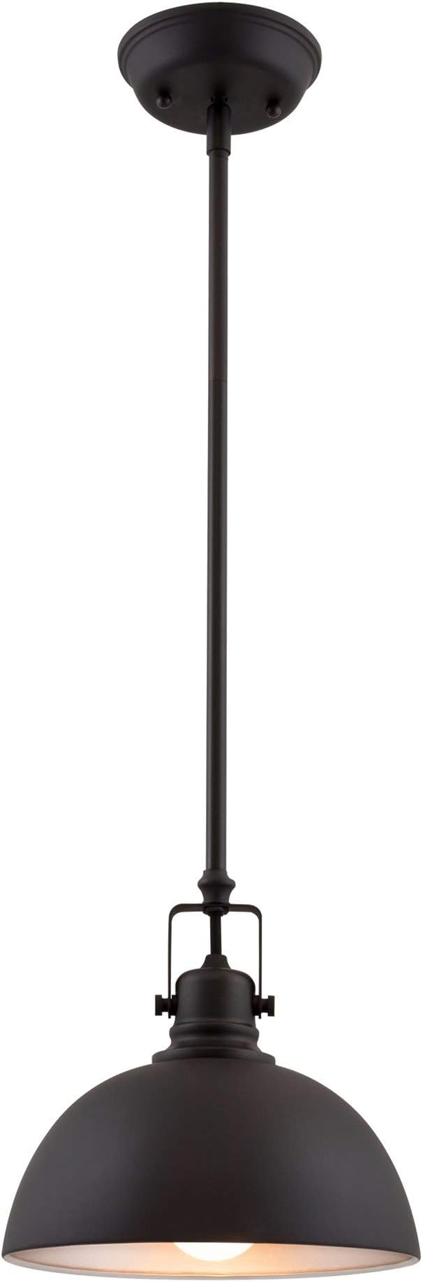 Kira Home Belle 9" Contemporary Industrial Pendant Light, Adjustable Length + Shade Swivel Joint, Oil-Rubbed Bronze Finish