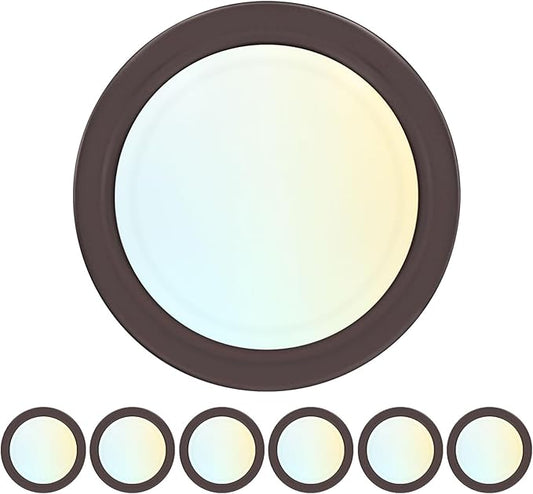 LUXRITE 6 Inch LED Disk Lights, Dimmable Flush Mount Ceiling Light, 5CCT Selectable 2700K 3000K 3500K 4000K 5000K, 12.5W, 1000LM (Bronze, 6 Count (Pack of 1))