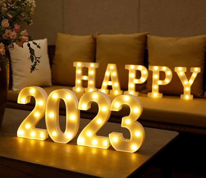 LED Marquee Numbers, Small Light Up Numbers for Party, 8.58 Inch Battery Powered Lighted Number for Birthday, Night Light, Table or Home Decor (Number 2)