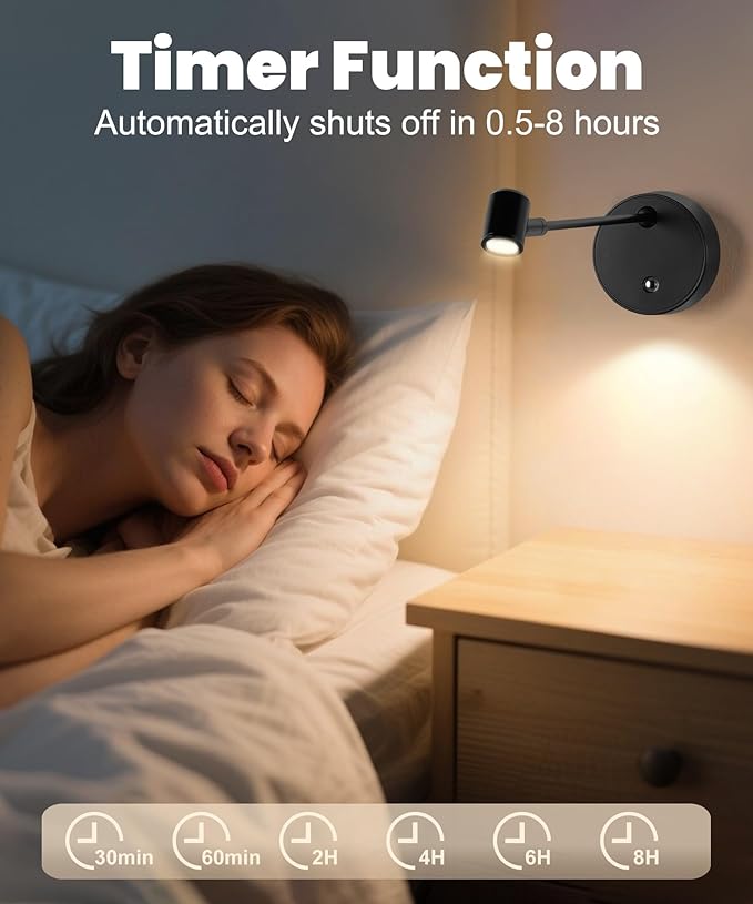 Wireless Battery Operated Picture Light for Wall,3 Color LED Art Lighting for Paintings,Magnetic Rechargeable Dimmable Poster Lights,Remote Control Gallery Light with Timer, Black (1 Pack)