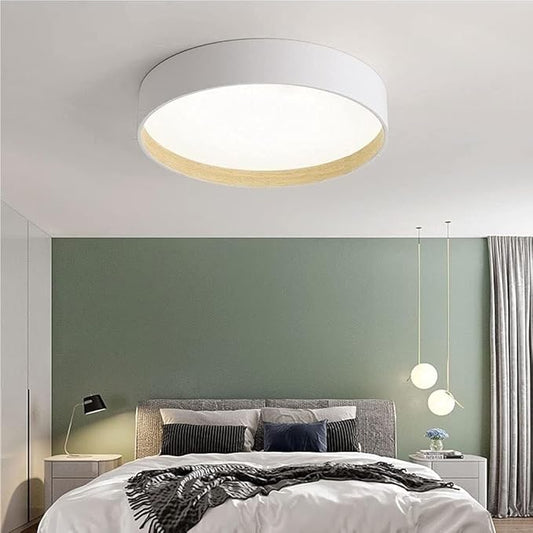Modern Ultra Thin Round Ceiling Light Scandinavian Simple Ceiling Lamp Fixture for Stairwell Aisle Living Room Bedroom Dining Room Kitchen Study Corridor(Tricolor Light)