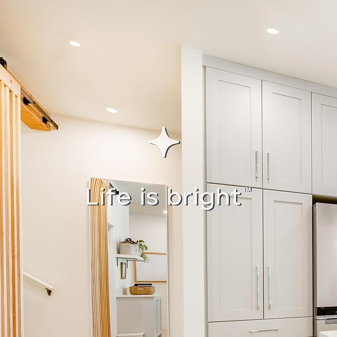 LUXRITE 4 Inch LED Recessed Light, ECO Backlit Mini Panel Spotlight, 5CCT 2700K-5000K, 1000 Lumens, High Output, 11 Watts, Dimmable, IC Rated, Wet Rated, ETL Listed, Energy Star, Round (12 Pack)