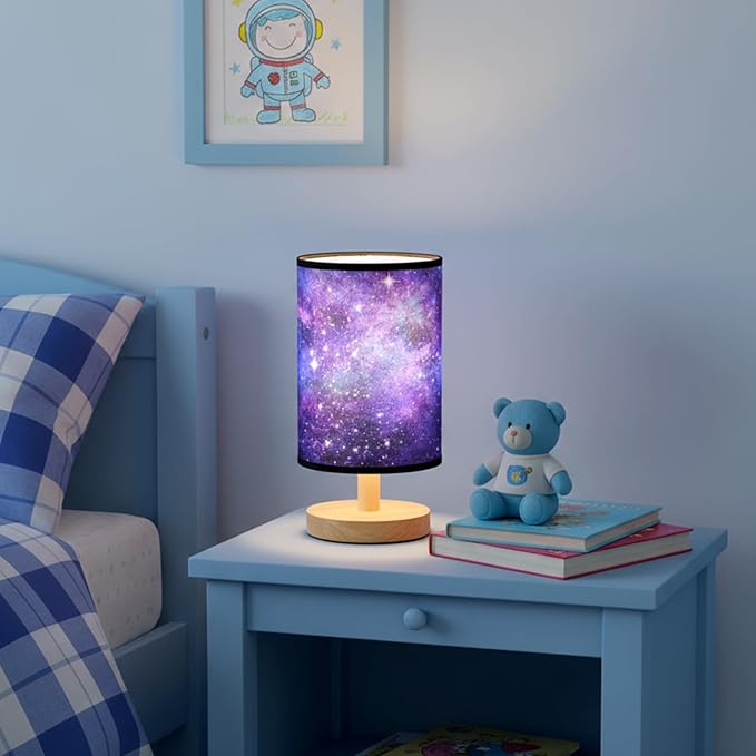 Glooglitter Space Galaxy Table Lamp Planets Gifts 3 Colors Dimmable Lights 9.72 x 5.12 Inch Planets Night Light Bedside Lamps Decoration for Bedroom Desk Birthday Gifts Home Decor