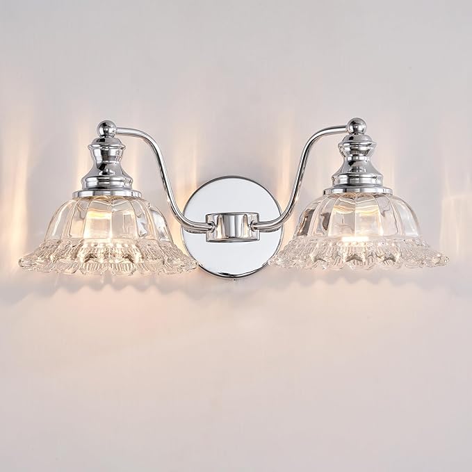 XIEDUN Chrome Vanity Light Chrome Bathroom Lights Vanity Lights for Bathroom Light Fixtures