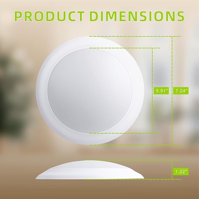 6 Inch LED Disk Light, Modern Dimmable Recessed Ceiling Lights, 5000K Daylight, 16.5W Eqv 110W, Damp Rated for Kitchen, Bathroom, Bedroom, ETL & FCC Listed, 6 Pack