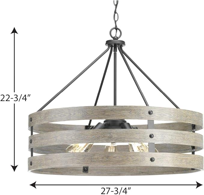 Gulliver Collection 5-Light Coastal Pendant Light Graphite