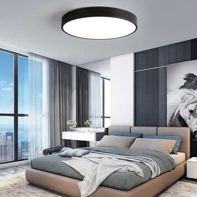 Ceiling Light Minimalist Round LED Flush Mount Ceiling Light Color Macaron Ultra-Thin 1.9 Inch Flat Lamp Three-Tone Light Panel Modern Ceiling Lighting for The Bedroom Corridor Kitchen