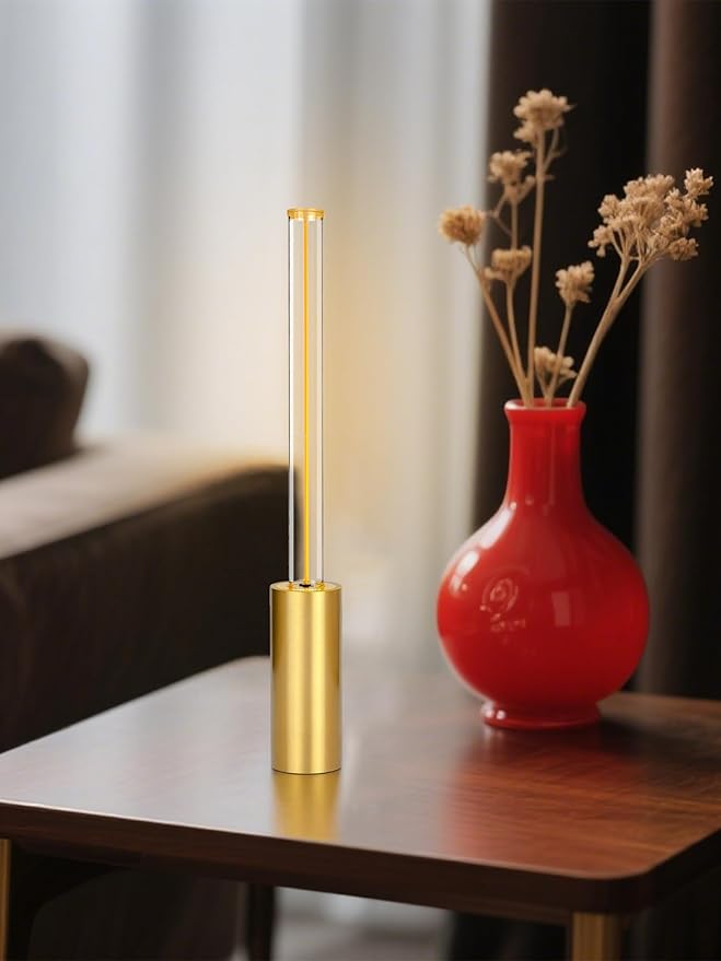 Gold Touch Lamp, Rechargeable Lamps Cordless Battery Operated Lights Small Lamps for Small Spaces Mood Lighting Portable Camping Lanterns for Dining Bar Patio Bedside Bookshelf Gold Decor