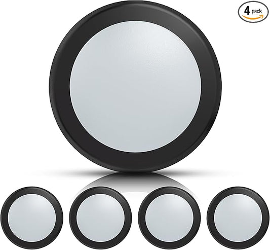 ECOELER 6inch LED Disk Light, Dimmable LED Flush Mount Ceiling Light, 16.5W,1000Lm, 3000K Warm White, Black Aluminum Trim, ETL & FCC Listed, 4 Pack