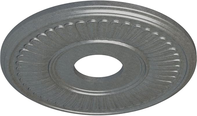 Ekena Millwork 15 3/4"OD x 3 7/8"ID x 3/4"P Berkshire Ceiling Medallion Fits Canopies up to 7" Ceiling Medallion, Platinum