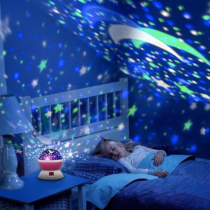 Unicorn Star Projector for Kids, 360° Rotating Night Light Lamp with Timer, Stars Ceiling Projection for Girls Room, Birthday Unicorn Gift for Girls Age 3-8, Bedroom Night Light for Kids