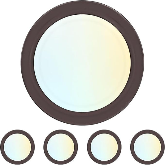 LUXRITE 6 Inch LED Disk Lights, Dimmable Flush Mount Ceiling Light, 5CCT Selectable 2700K 3000K 3500K 4000K 5000K, 12.5W, 1000LM (Bronze, 4 Count (Pack of 1))