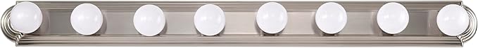 Nuvo Lighting 60/303 Transitional Eight Light Vanity in Pwt, Nckl, B/S, Slvr. Finish