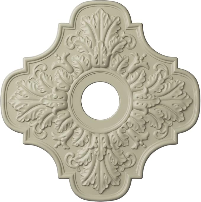 Ekena Millwork CM17PECYFDecorative Ceiling Medallions Modeled After Original Historical Patterns & Designs, Clear Yellow