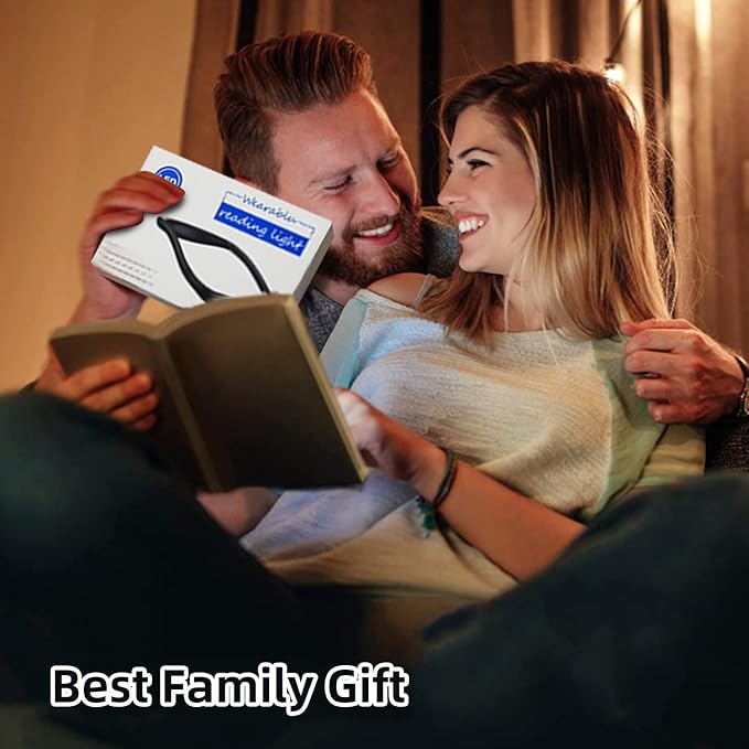 LED Neck Reading Light, Book Light for Reading in Bed, Adjustable Brightness Desk Lamp, 3 Color Modes, Flexible Arms for Repairing, Night Running, Walking, Knitting, Camping (1 PCS)