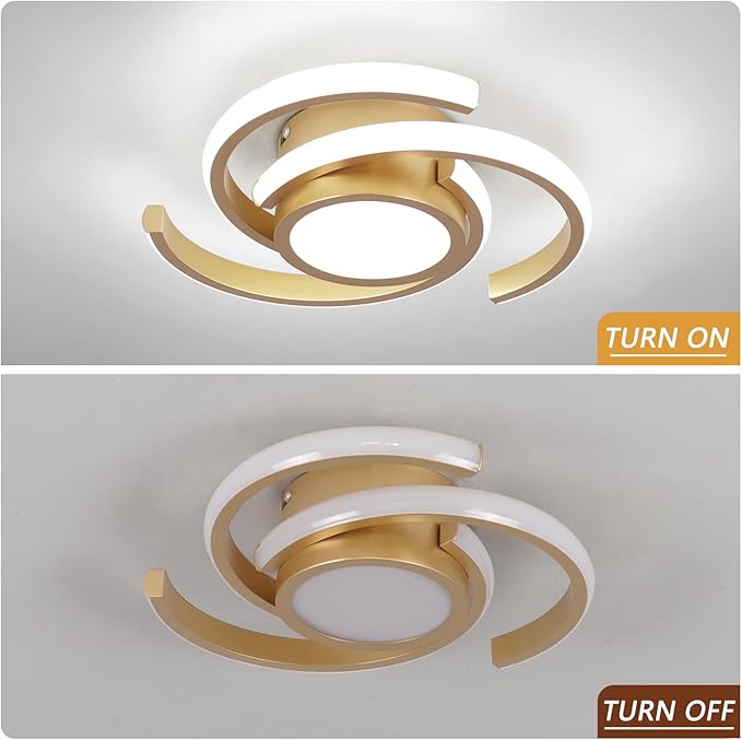 ADISUN LED Modern Ceiling Light,6000K Semi Flush Mount Ceiling Light Fixture,Unique Ceiling Lights for Living Room Bedroom Corridor Aisle Hallway Indoor Ceiling Lamp (D11 in*H2.9 in; 33W)