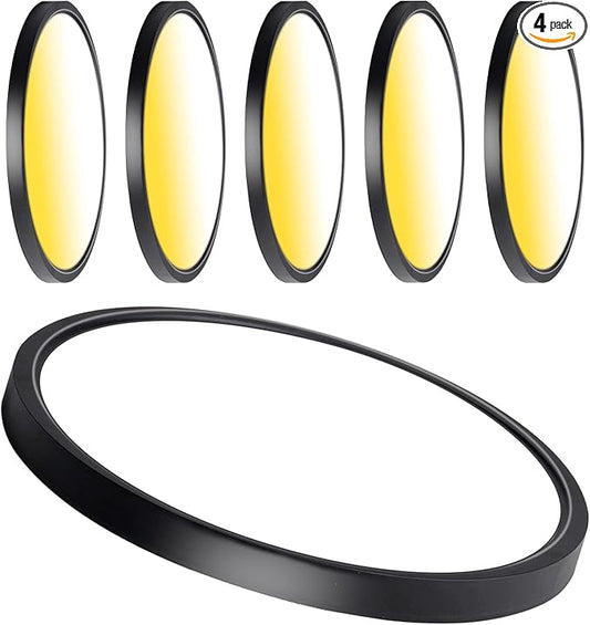 CycevSun 15.8 Inch Black Flush Mount Ceiling Light Dimmable, 6 Pack, 24W, 3 Color Temperature Seletable, ETL