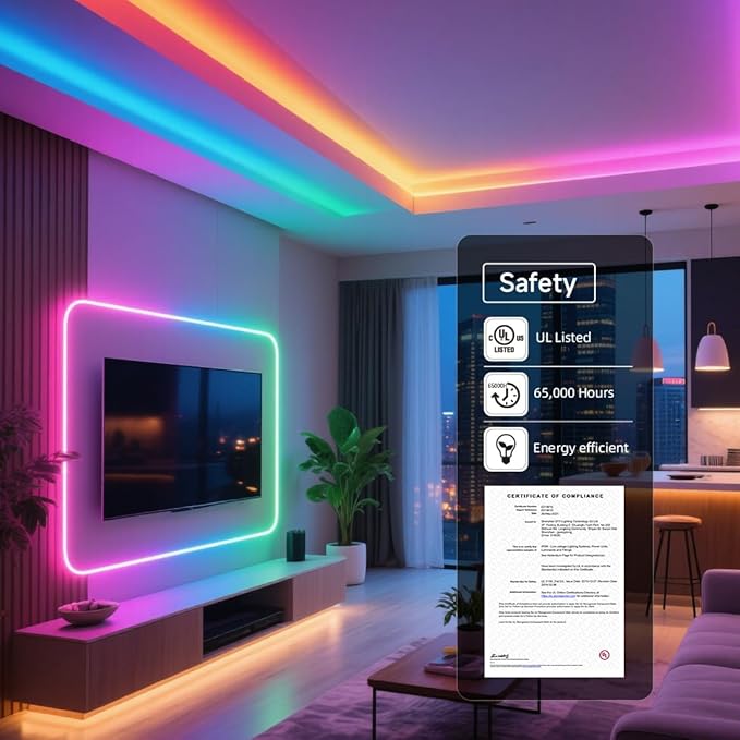 BTF-LIGHTING WS2815 (Upgraded WS2812B) LED Strip Light,UL Listed,3.2FT 144 LED/Pixels,Flexible Chasing RGB,Dual Signal Individually Addressable,5050SMD,3M Tape,DC12V IP67(No Adapter or Controller)
