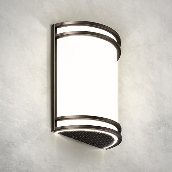 ASD LED Indoor Wall Mount Light Fixture - 10 Inch 15W Modern Interior Oil Rubbed Bronze Dimmable Wall Sconce Light - ETL 3000K 4000K 5000K Adjustable - Hallway, Bedroom LED Wall Lights