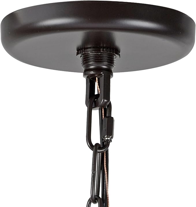 Aspen Creative 21052-11, Indoor Pendant Light Kit, 6' SPT-1 Black Wire / 5' Steel Chain. Socket Cup: 3-1/8" W x 1-5/8" H Suitable: 11-1/2" D. to 16" D. Pendant Shade. Oil Rubbed Bronze.1 Pack