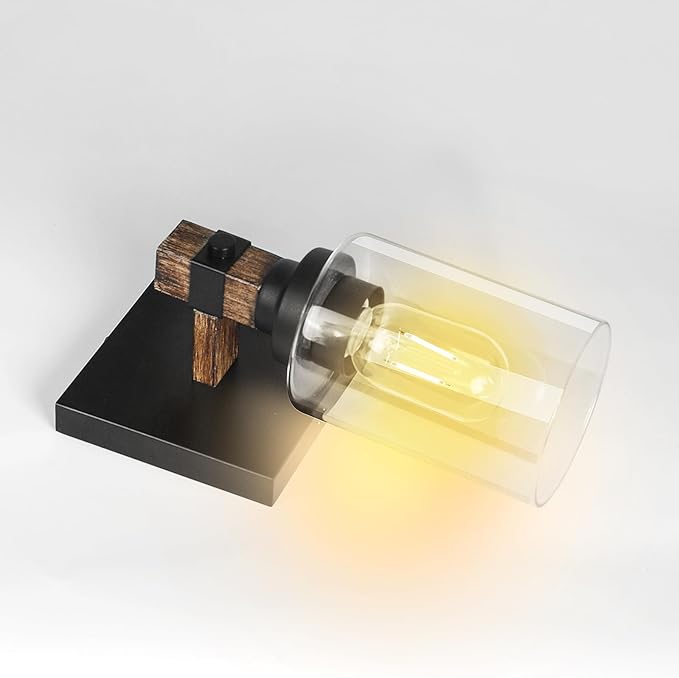 Battery Operated Wall Sconce 2-Pack Farmhouse Rechargeable Wall Lamp Set of Two No Wired Required, Easy Install Cordless for Bedroom Bathroom Livingroom