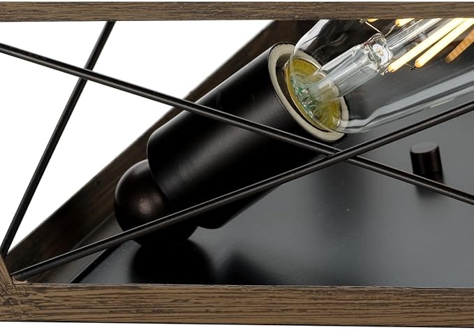 Progress Lighting 2-Light Ceiling Light, Flush Mount Ceiling Light Fixture for Interior Kitchen Lights, Hallway, Bedroom, Living Room, 12-Inch by 6-Inch, Briarwood Collection, Antique Bronze