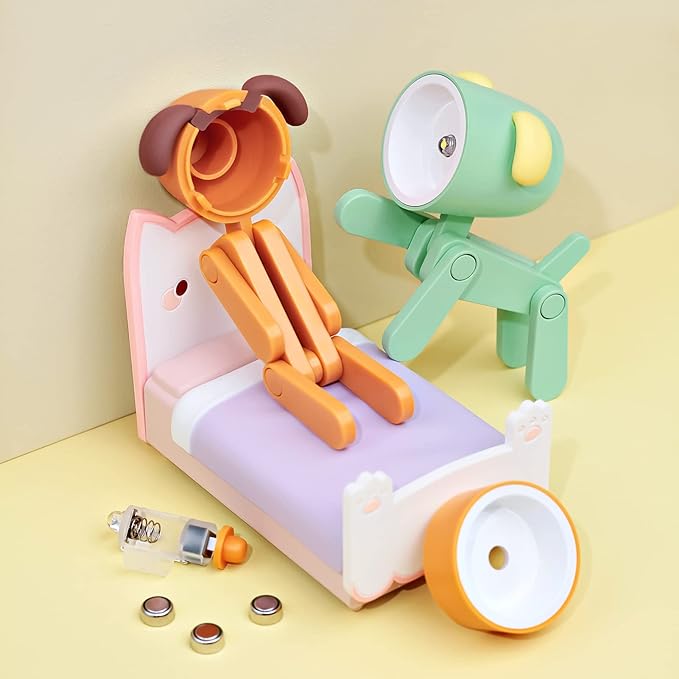 Cute Night Light for Kids, Mini Led Table Desk Lamp, Decorative Lamp Indoor Nightstand, Animal Pet Nightlights, Christmas Decorate Birthday Gifts for Children, Students (1 x Green Dog)