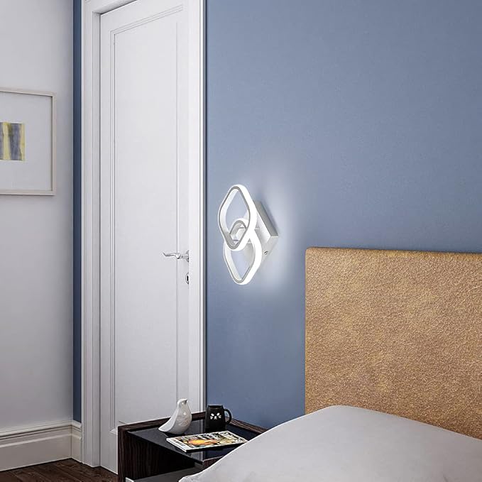 Hallway Light Square LED Ceiling Lights 9 Inch Small White Acrylic Modern Ceiling Light for Bedroom Bathroom Kitchen Balcony Corridor Stair Aisle(Cool White)