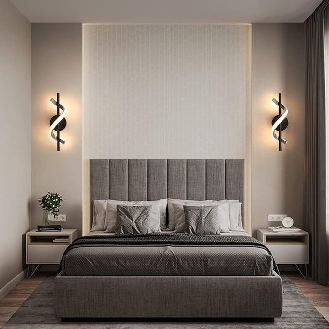 Modern Wall Sconces, 9W Wall Lighting Fixture Lamps LED Aluminum Wall Lamps for Bedroom Living Room Hallway Hotel Indoor (Warm White)