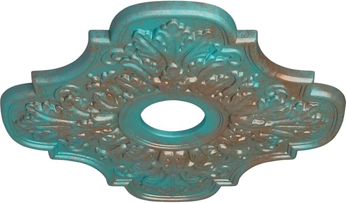 Ekena Millwork CM17PECGSDecorative Ceiling Medallions Modeled After Original Historical Patterns & Designs, Copper Green Patina