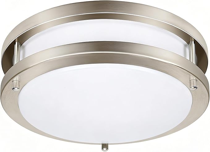 Drosbey 50W Dimmable LED Ceiling Light Fixture, Kitchen Light Fixtures, Flush Mount Ceiling Lights for Bedroom, Bathroom, 3000K/4000K/5000K Selectable, Super Bright 5000LM, UL Listed