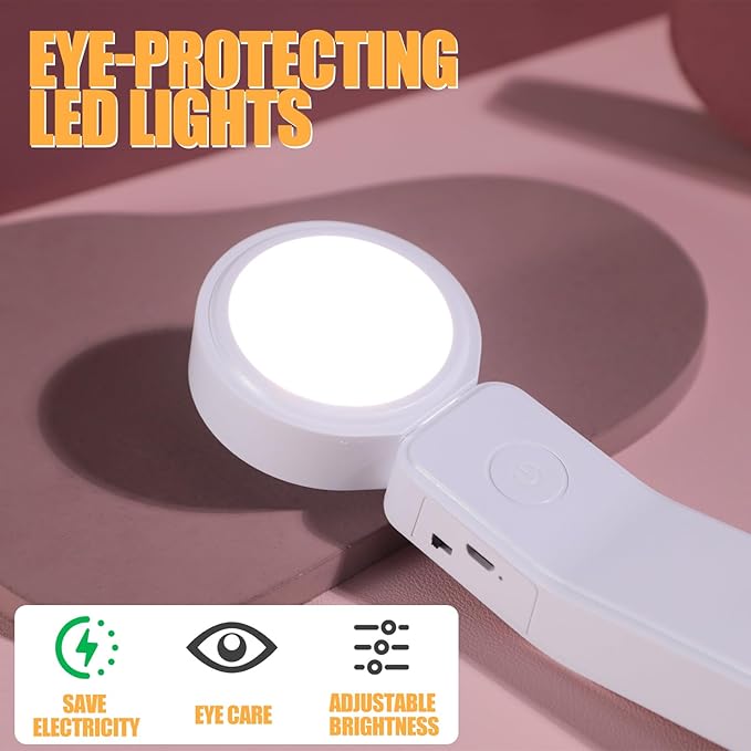 oneleaf EU AAA Grade Eye-Caring Desk Lamp, Stand 2-in-1 Dimmable LED Light (Oval) (Round)