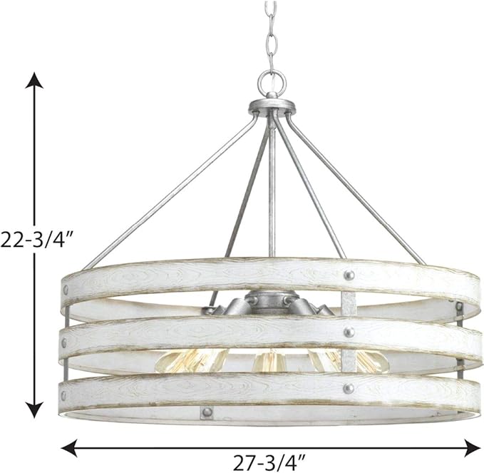 Gulliver Collection 5-Light Coastal Pendant Light Galvanized