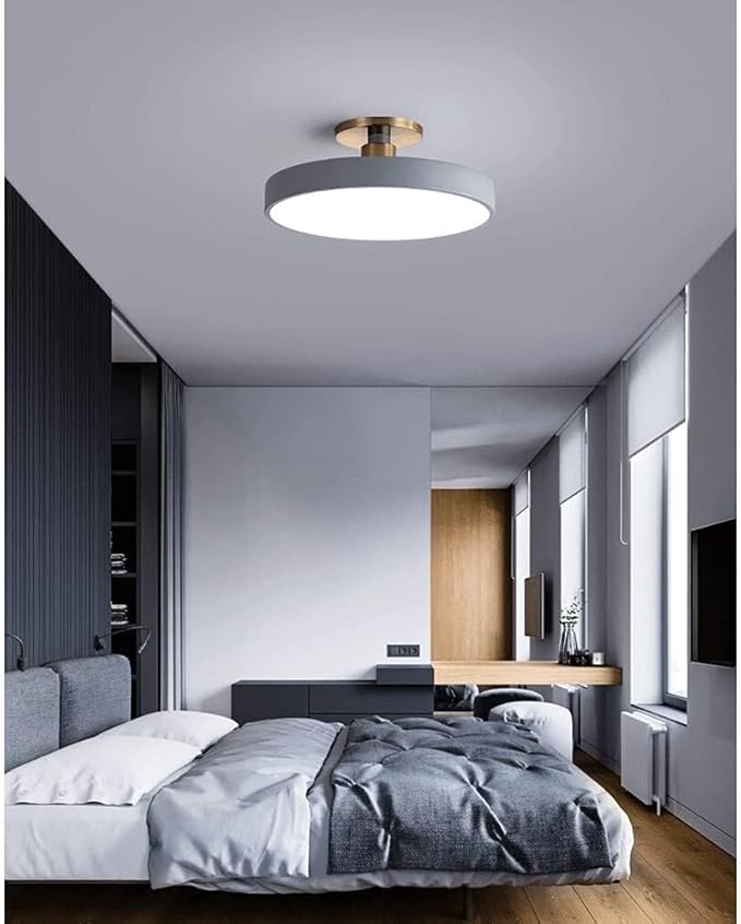 Flush Mount Ceiling Lamp LED Adjustable Tri-Color Light Ceiling Light Round Aisle Loft Restaurant Ceiling Light Fixture for Living Room Bedroom Dining Room Kitchen Study Room Corridor Chandelie