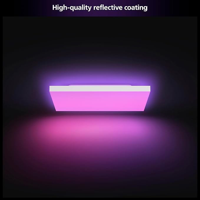 Philips Hue Datura Smart Ceiling Panel (Square 23.62in x 23.62in) White & Color Light, Bluetooth Compatible, Voice Control with Alexa, Apple Home & Google Assistant