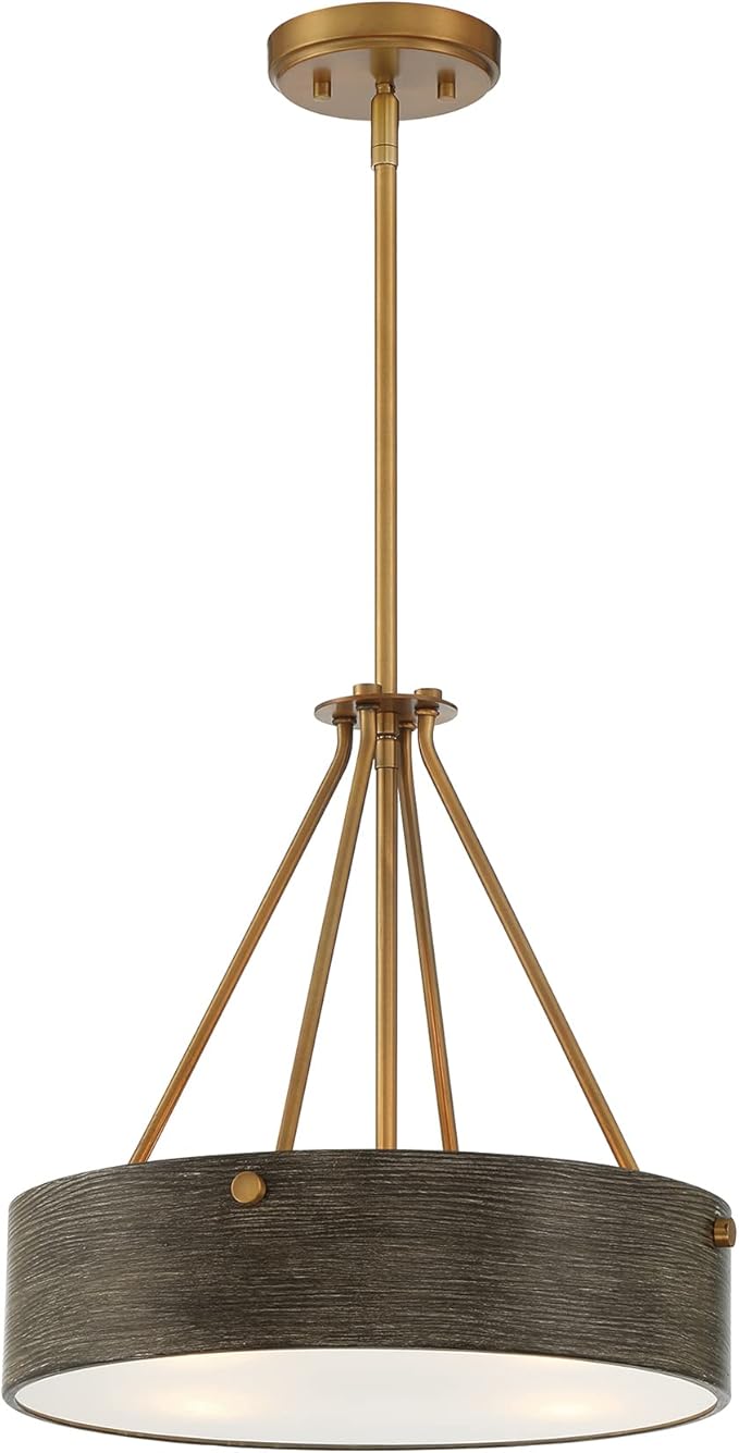 Designers Fountain Erba 3-Light Pendant, Old Satin Brass, D228M-16P-OSB