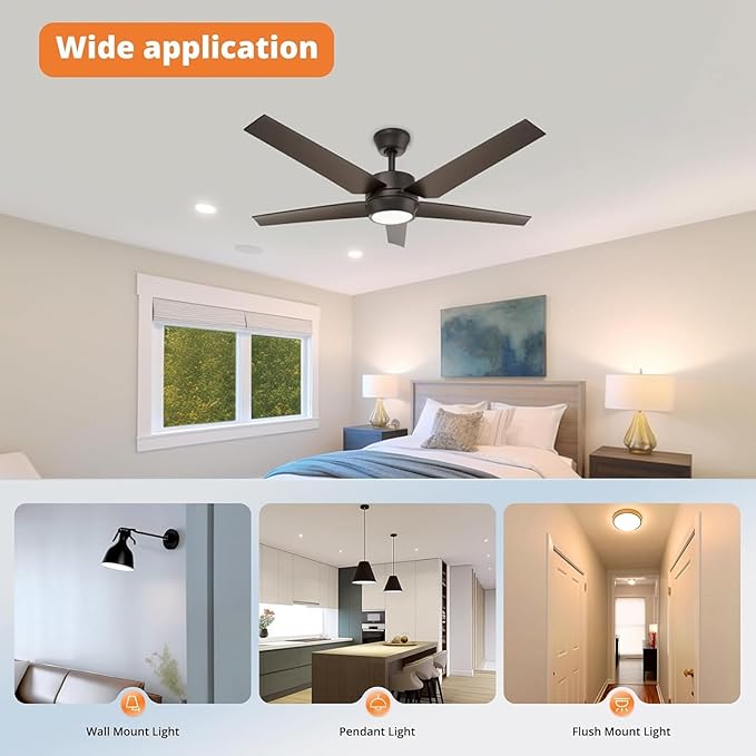Yoidesu 3.93” Ceiling Fan LED Light Replacement, 18W 2000LM 3 Color Dimmable Magnetic LED Retrofit Kit for Ceiling Fan Pendant Light