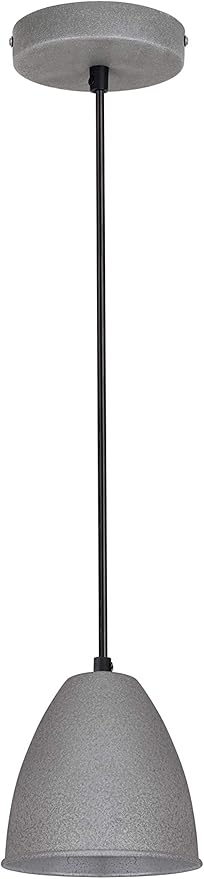 Aspen Creative 61126-11, One-Light Hanging Mini Pendant Ceiling Light, Transitional Design in Cement Finish, 7-1/4" Wide