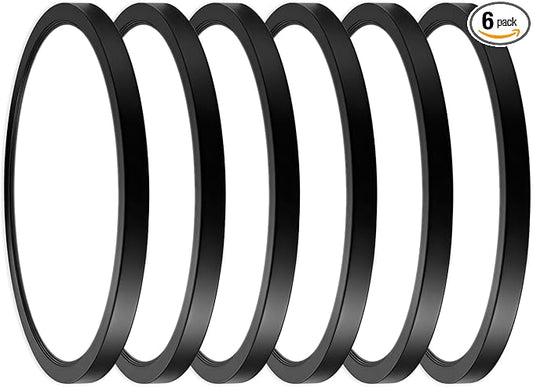 12 Inch 6Pack Super Slim Flush Mount Ceiling Light Fixture,24W 3200LM Dimmable 5CCT Selectable 2700K-5000K Round Light Fixture for Living/Bedroom,Kitchen/Bathroom,Porch &All Indoor Spaces Black